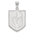 Sterling Silver Rhodium-plated NHL LogoArt NHL Vegas Golden Knights Extra Large Pendant