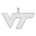 10k White Gold LogoArt Virginia Tech V-T Extra Large Pendant