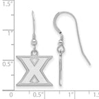 Sterling Silver Rhodium-plated LogoArt Xavier University Letter X Small Dangle Wire Earrings
