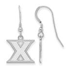 Sterling Silver Rhodium-plated LogoArt Xavier University Letter X Small Dangle Wire Earrings
