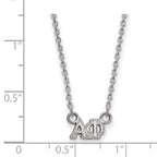 Sterling Silver Rhodium-plated LogoArt Alpha Phi Sorority Greek Letters Extra Small Pendant 18 inch Necklace