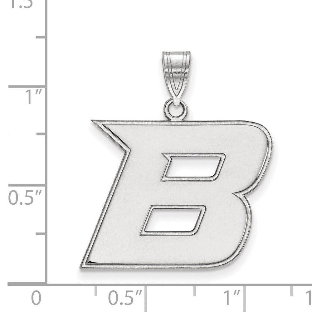 10k White Gold LogoArt Boise State University Letter B Large Pendant