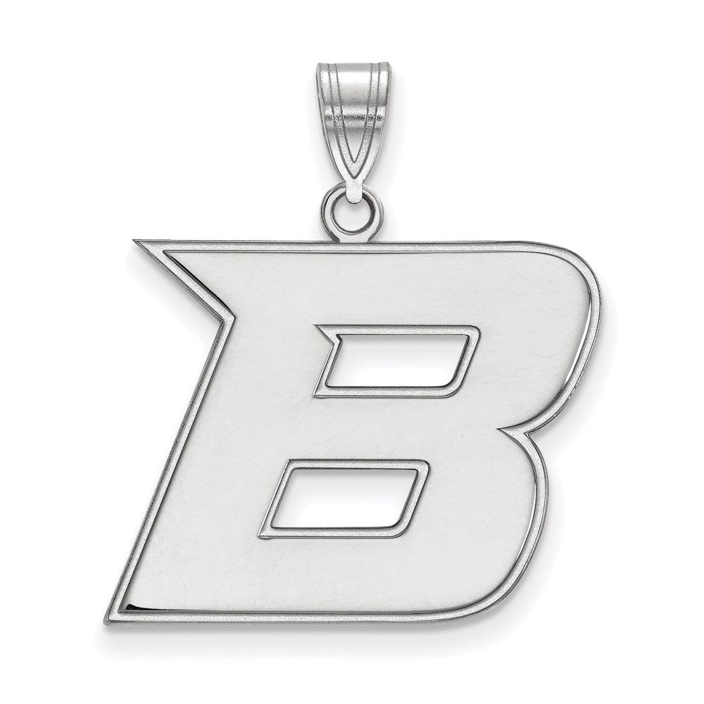 14k White Gold LogoArt Boise State University Letter B Large Pendant