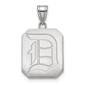 14k White Gold LogoArt Duquesne University Letter D Large Pendant