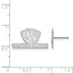 14k White Gold LogoArt Eastern Illinois University Small Post Earrings