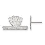 14k White Gold LogoArt Eastern Illinois University Small Post Earrings