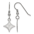 Sterling Silver Rhodium-plated LogoArt Furman University Small Dangle Wire Earrings