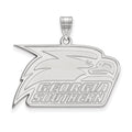 10k White Gold LogoArt Georgia Southern University Eagle Large Pendant