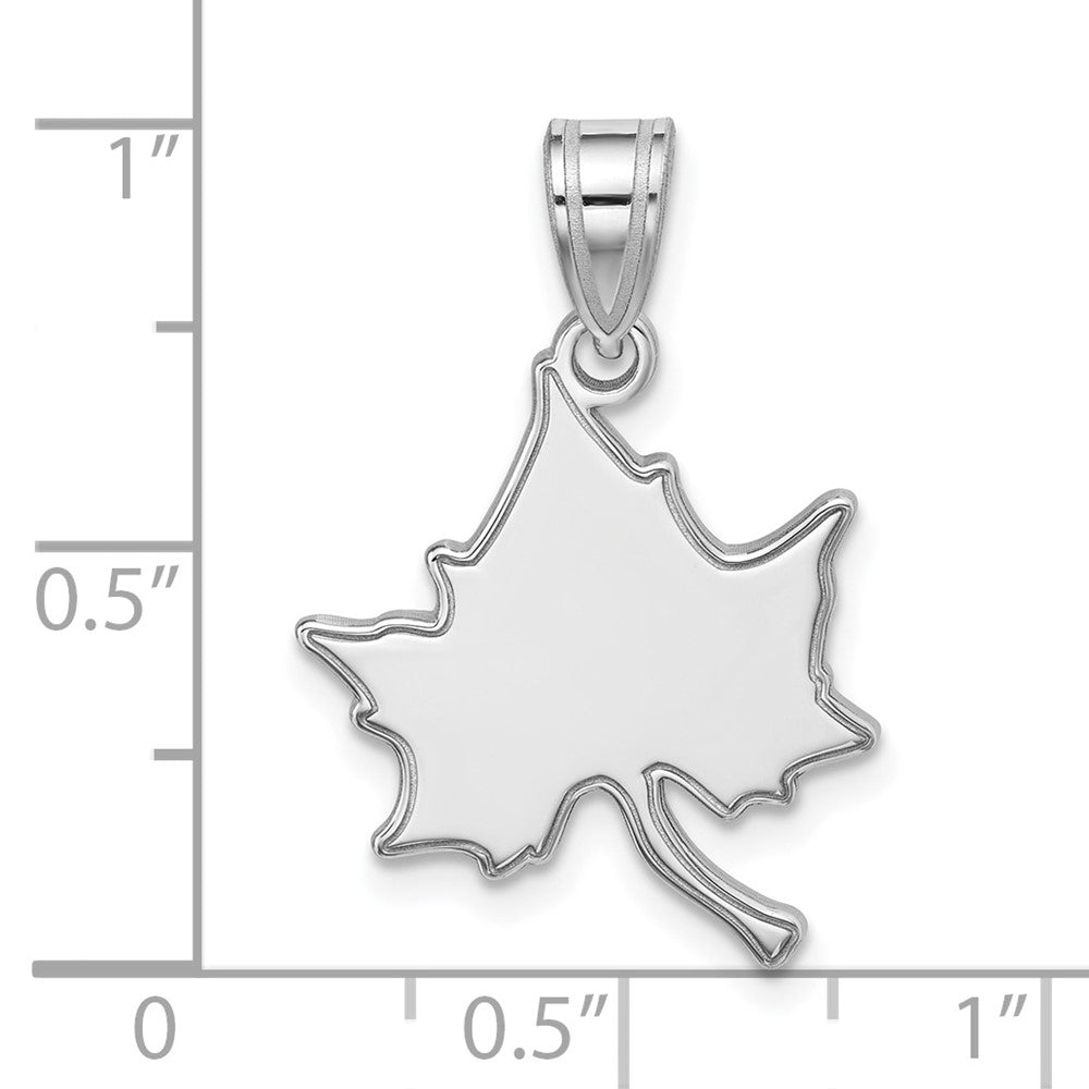 14k White Gold LogoArt Indiana State University I-S Large Pendant