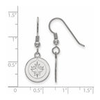 Sterling Silver Rhodium-plated NHL LogoArt Winnipeg Jets Small Dangle Earrings