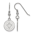 Sterling Silver Rhodium-plated NHL LogoArt Winnipeg Jets Small Dangle Earrings