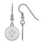 Sterling Silver Rhodium-plated NHL LogoArt Winnipeg Jets Small Dangle Earrings