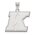 10k White Gold LogoArt Kent State University Letter K Large Pendant
