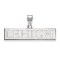 14k White Gold LogoArt Lehigh University Large Bar Pendant