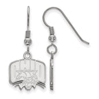 Sterling Silver Rhodium-plated LogoArt Ohio University Small Dangle Wire Earrings