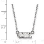 Sterling Silver Rhodium-plated LogoArt Phi Sigma Sigma Sorority Greek Letters Extra Small Pendant 18 inch Necklace