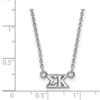 Sterling Silver Rhodium-plated LogoArt Sigma Kappa Sorority Greek Letters Extra Small Pendant 18 inch Necklace