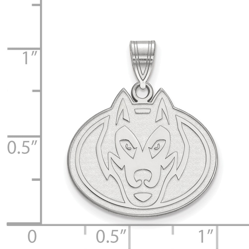 14k White Gold LogoArt St. Cloud State University Husky Large Pendant