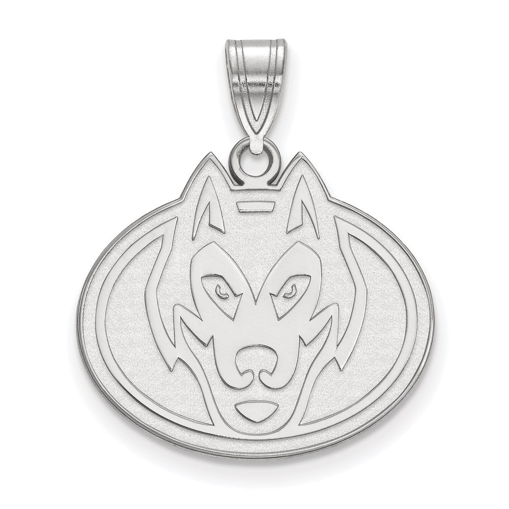 10k White Gold LogoArt St. Cloud State University Husky Large Pendant