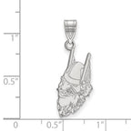 Sterling Silver Rhodium-plated LogoArt University of Idaho Joe Vandal Large Pendant