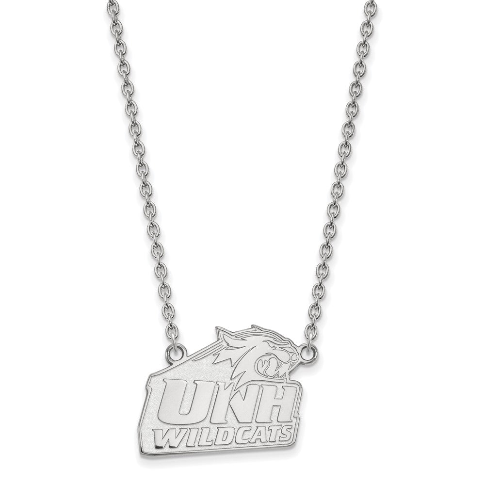 Sterling Silver Rhodium-plated LogoArt University of New Hampshire Large Pendant 18 inch Necklace