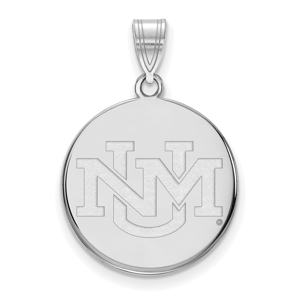 14k White Gold LogoArt University of New Mexico Large Pendant
