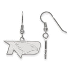 Sterling Silver Rhodium-plated LogoArt University of North Dakota Small Dangle Wire Earrings