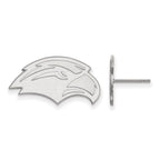 14k White Gold LogoArt University of Southern Mississippi Eagle Small Post Earrings