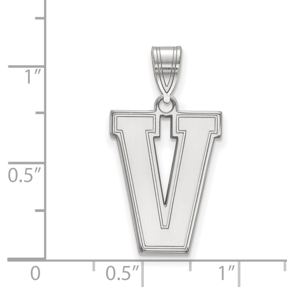 Sterling Silver Rh-plated LogoArt Vanderbilt University Large Pendant