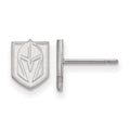 Sterling Silver Rhodium-plated NHL LogoArt NHL Vegas Golden Knights Extra Small Post Earrings