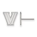 14k White Gold LogoArt Villanova University Letter V Extra Small Post Earrings