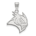 14k White Gold LogoArt Rice University Owl Large Pendant