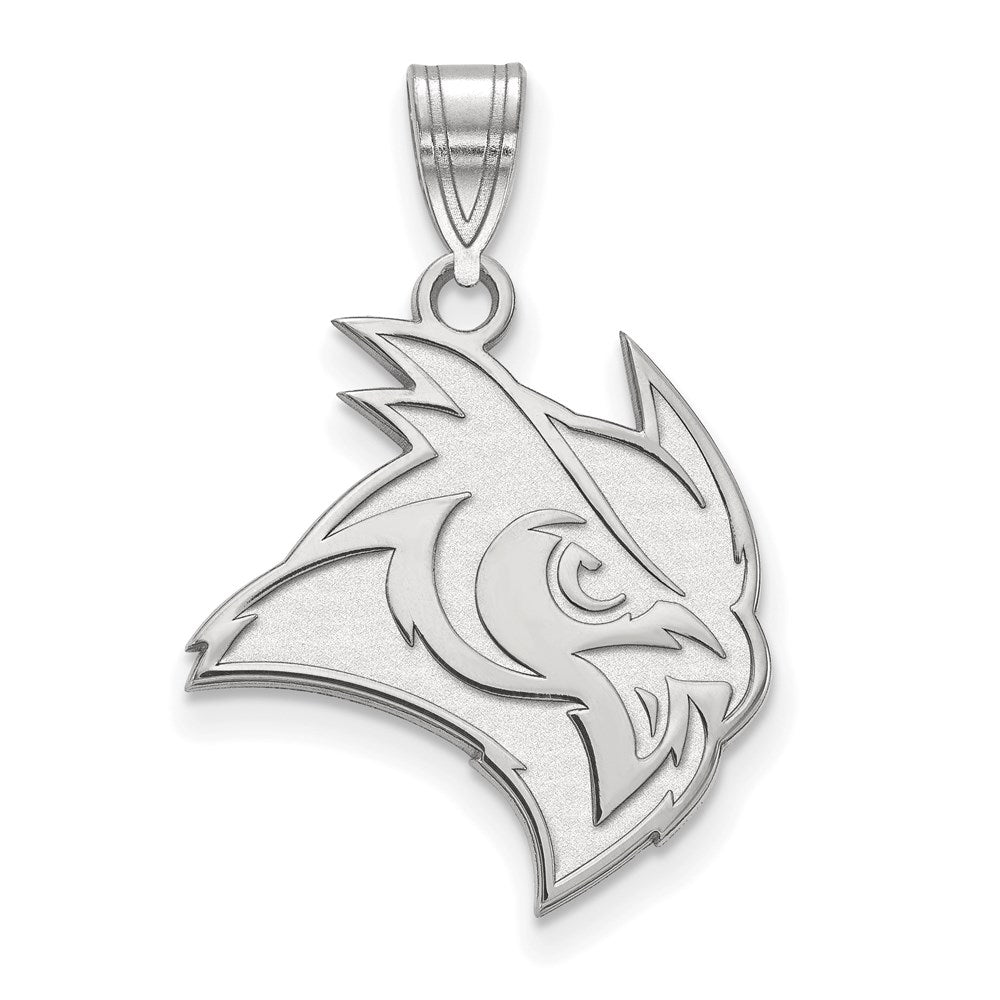 Sterling Silver Rhodium-plated LogoArt Rice University Owl Large Pendant