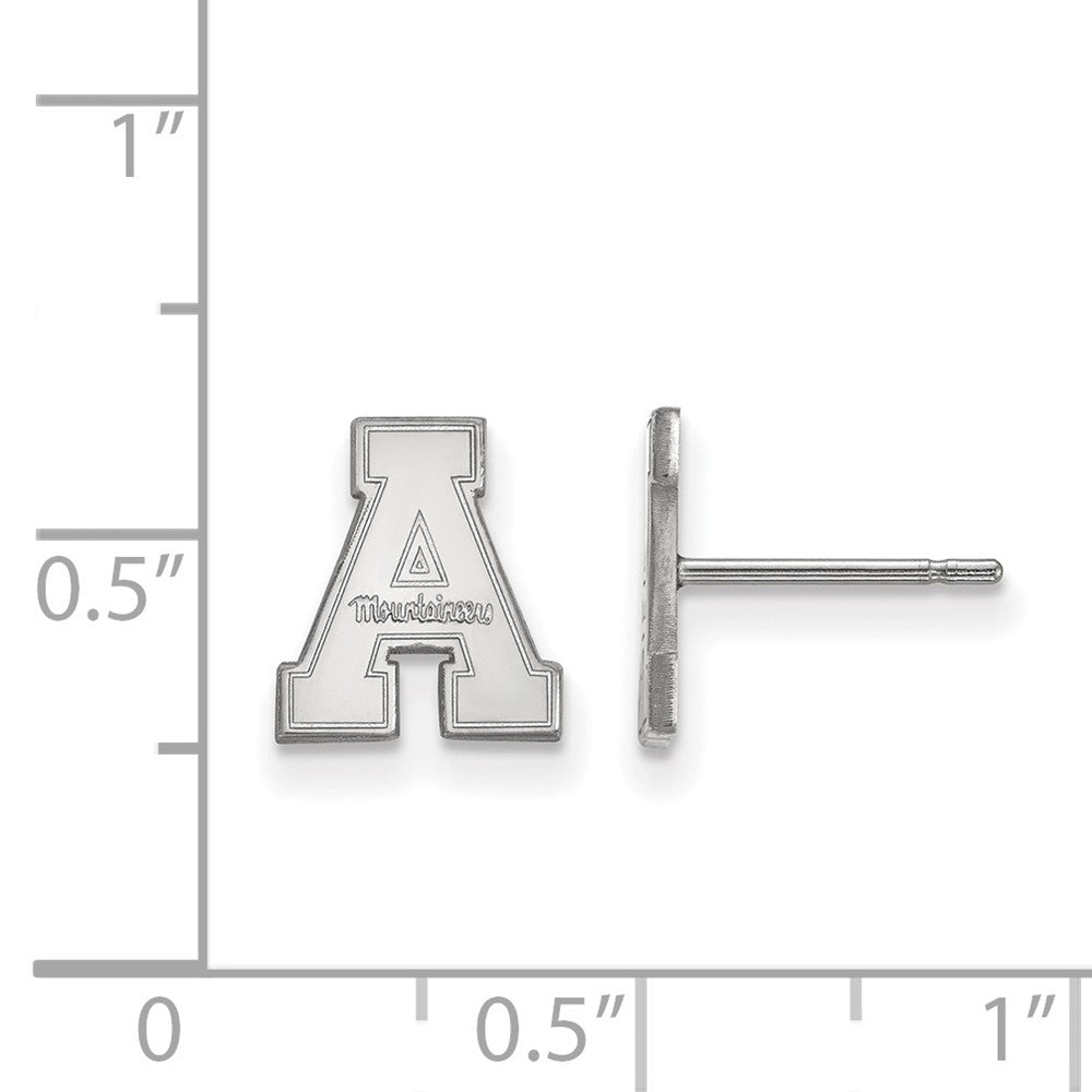 14k White Gold LogoArt Appalachian State University Extra Small Post Earrings
