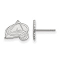 14k White Gold NHL LogoArt Colorado Avalanche Letter A Extra Small Post Earrings