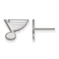 14k White Gold NHL LogoArt St. Louis Blues Extra Small Post Earrings