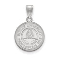 Sterling Silver Rhodium-plated LogoArt Butler University Medium Crest Pendant