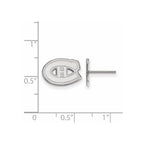 Sterling Silver Rhodium-plated NHL LogoArt Montreal Canadiens Extra Small Post Earrings