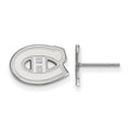 14k White Gold NHL LogoArt Montreal Canadiens Extra Small Post Earrings