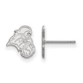 Sterling Silver Rhodium-plated LogoArt Coastal Carolina University Chanticleer Extra Small Post Earrings