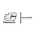 14k White Gold LogoArt Central Michigan University Letter C Extra Small Post Earrings