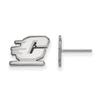 Sterling Silver Rhodium-plated LogoArt Central Michigan University Letter C Extra Small Post Earrings
