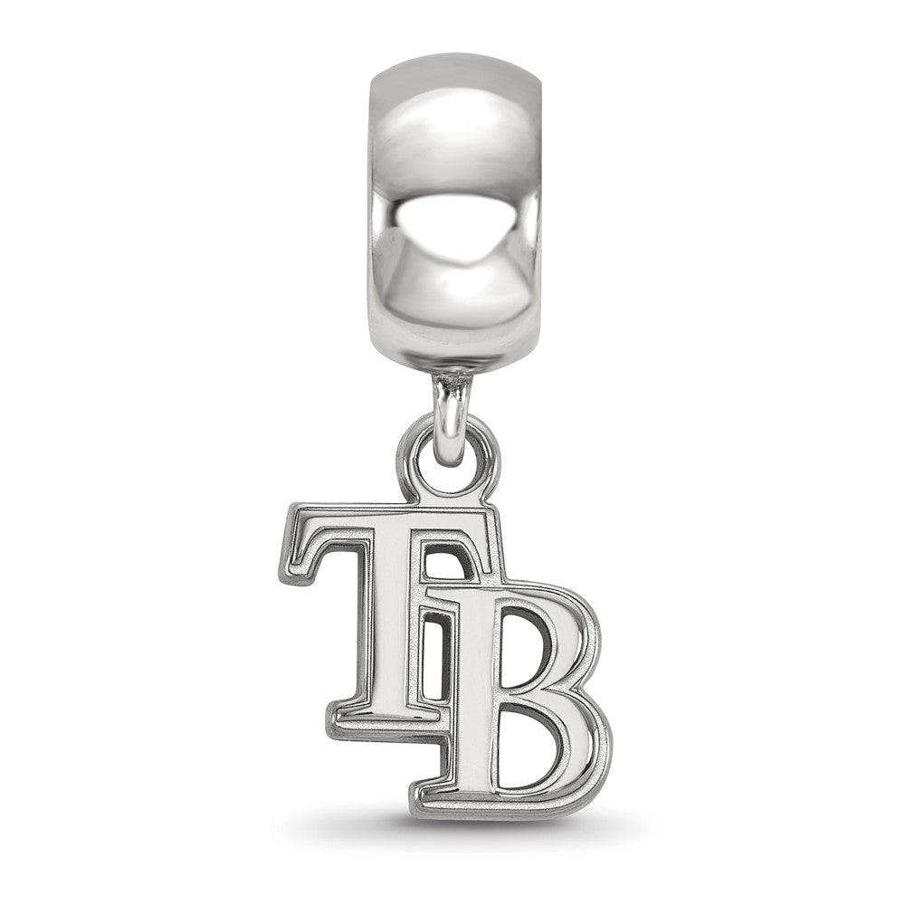 SS/Rh-p Major League Baseball LogoArt Tampa Bay Rays Dangle Bead