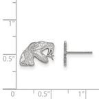 Sterling Silver Rhodium-plated LogoArt Florida A and M University Rattler Extra Small Post Earrings