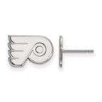 10k White Gold NHL LogoArt Philadelphia Flyers Extra Small Post Earrings