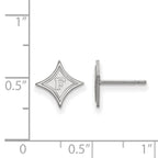 10k White Gold LogoArt Furman University Extra Small Post Earrings