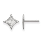 Sterling Silver Rhodium-plated LogoArt Furman University Extra Small Post Earrings