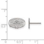 14k White Gold LogoArt Jacksonville State University Extra Small Post Earrings