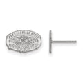 Sterling Silver Rhodium-plated LogoArt Jacksonville State University Extra Small Post Earrings