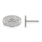 Sterling Silver Rhodium-plated LogoArt Jacksonville State University Extra Small Post Earrings